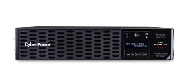 No Break CyberPower PR1500RT2U Línea Interactiva, 1500W, 1500VA, Entrada 100 - 125V, Salida 100 - 125V, 8 Contactos SALIDA DE ONDA SENOIDAL  2U  CABLE